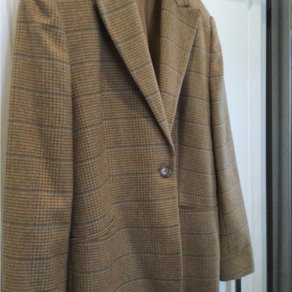Classic Tan Plaid Blazer